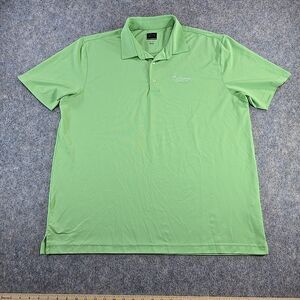 Greg Norman Men's Size XL Balcones Country Club Short Sleeve Green Polo Shirt